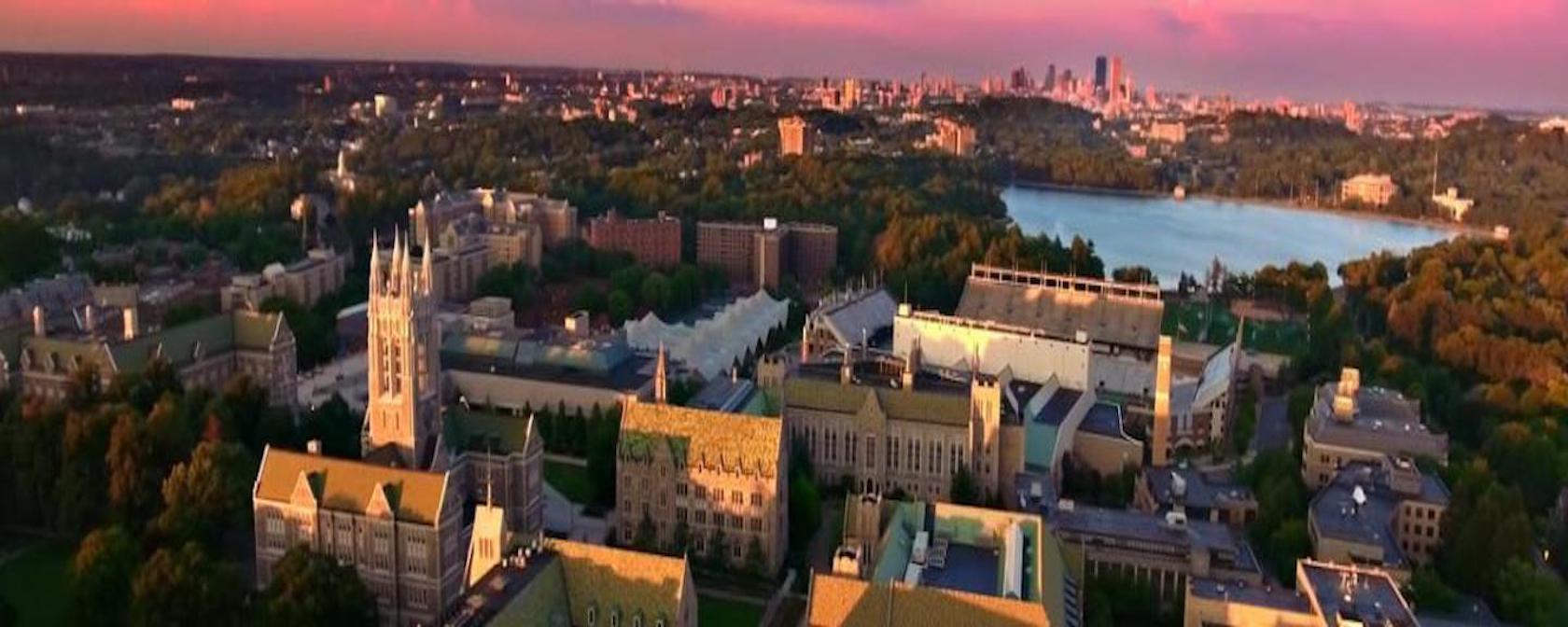 View of boston college campus.