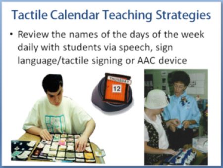 tactile calendar teaching strategies